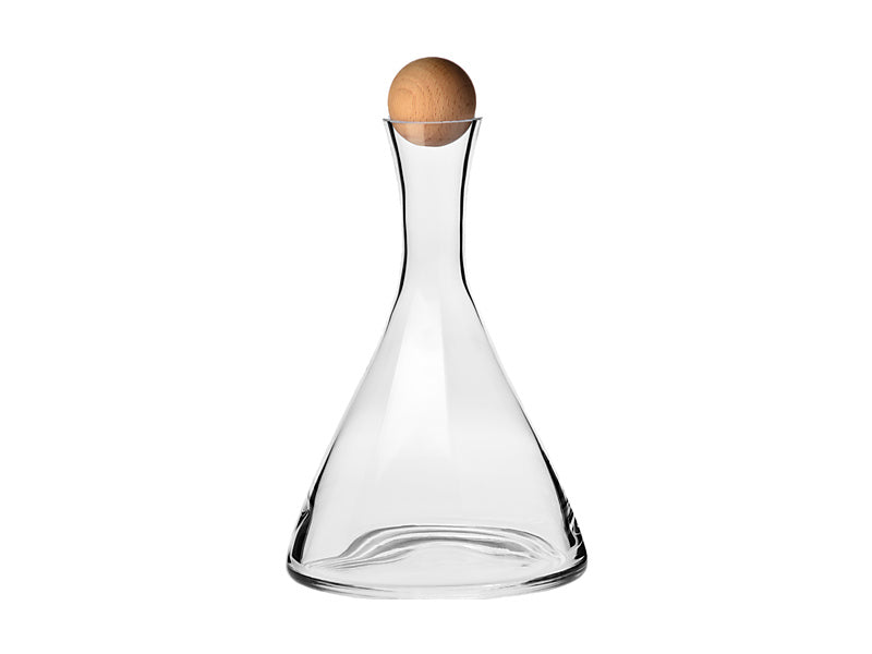 Connoisseur Wine Decanter Beechwood Stopper Gift Boxed