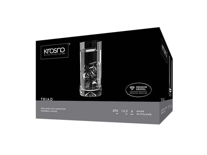 Triad Highball Glass Set of 6 Gift Boxed