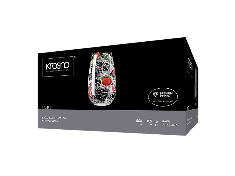 Inel Highball Glass Set of 6 Gift Boxed
