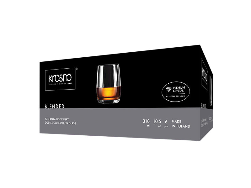 Blended Double Old Fashion Glass Set of 6 Gift Boxed