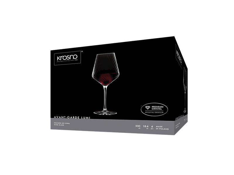 Avant-Garde Lumi Wine Glass Set of 6 Gift Boxed
