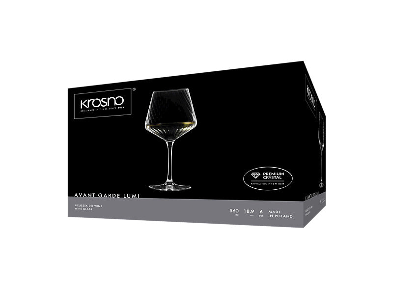 Avant-Garde Lumi Wine Glass Set of 6 Gift Boxed